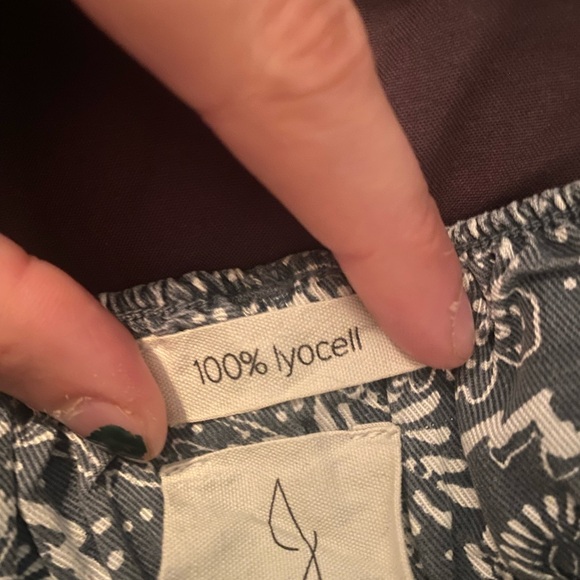 Bohemian, wide leg, floral, baby blue pants in size S. - Picture 3 of 5